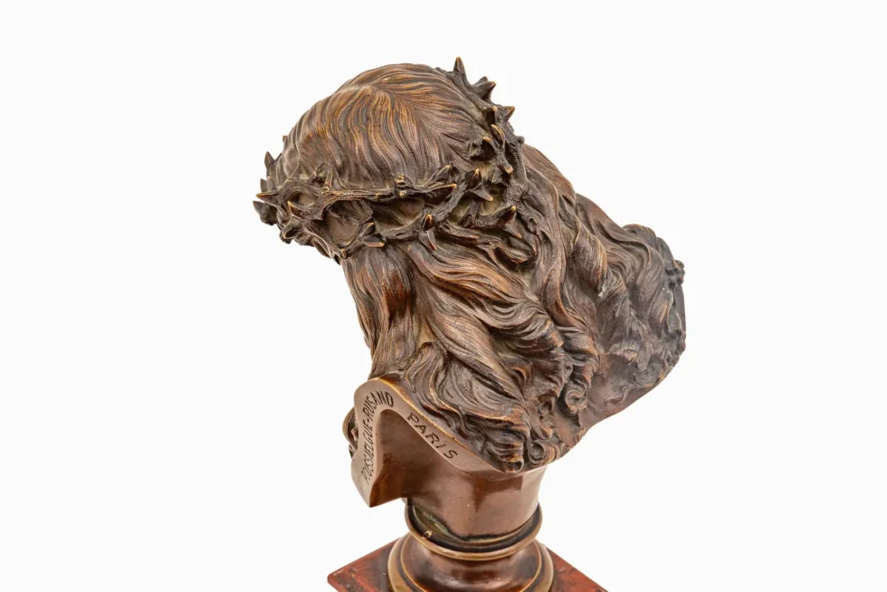 Exceptional French Bronze Bust of Christ by Auguste Clésinger Poussielgue Rusand - Image 14