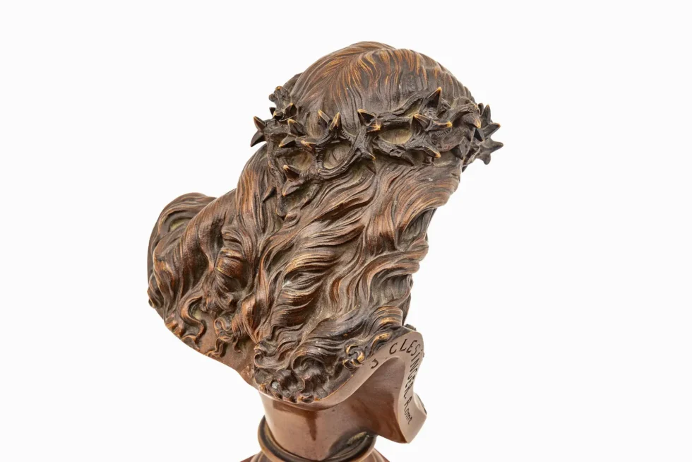 Exceptional French Bronze Bust of Christ by Auguste Clésinger Poussielgue Rusand - Image 15