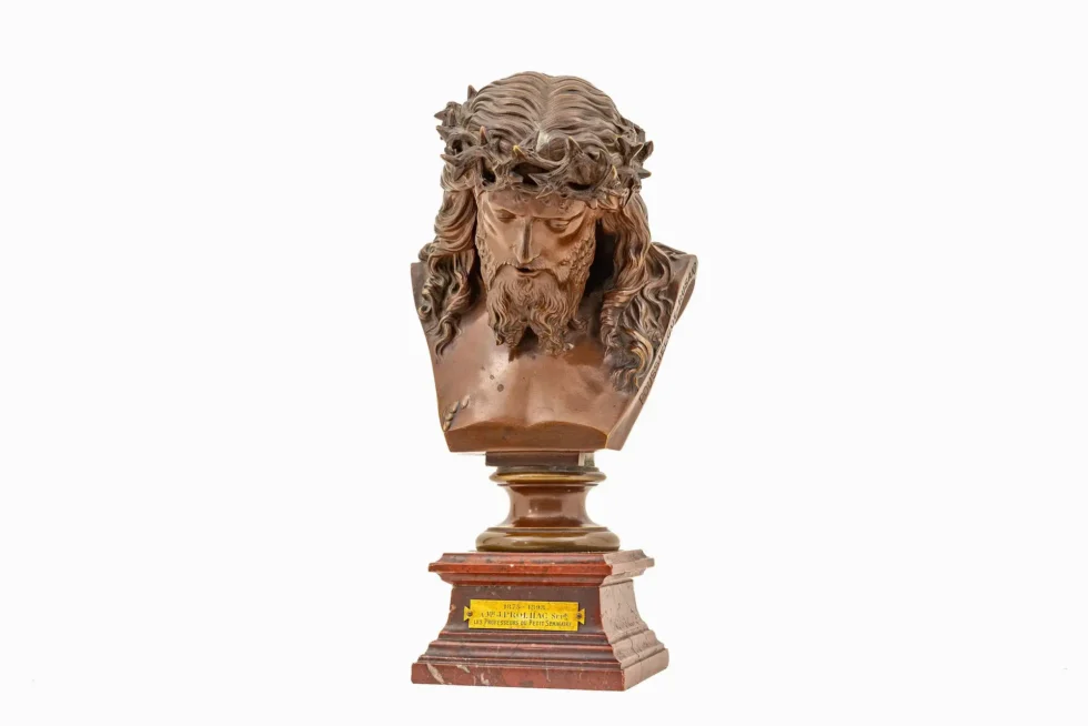 Exceptional French Bronze Bust of Christ by Auguste Clésinger Poussielgue Rusand - Image 16
