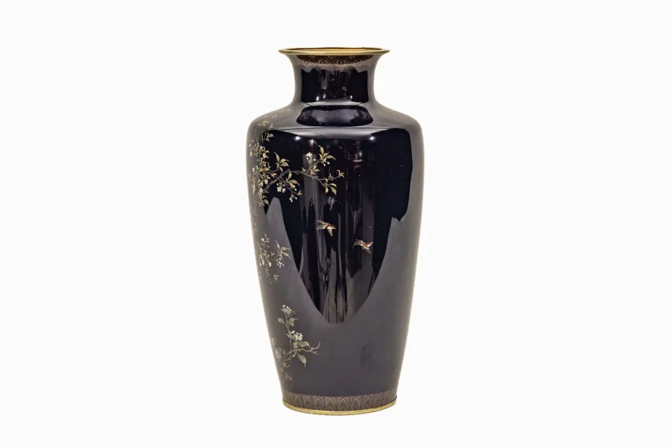 Exceptional Japanese Cloisonné Enamel Vase Attributed to Hayashi Kodenji - Image 2