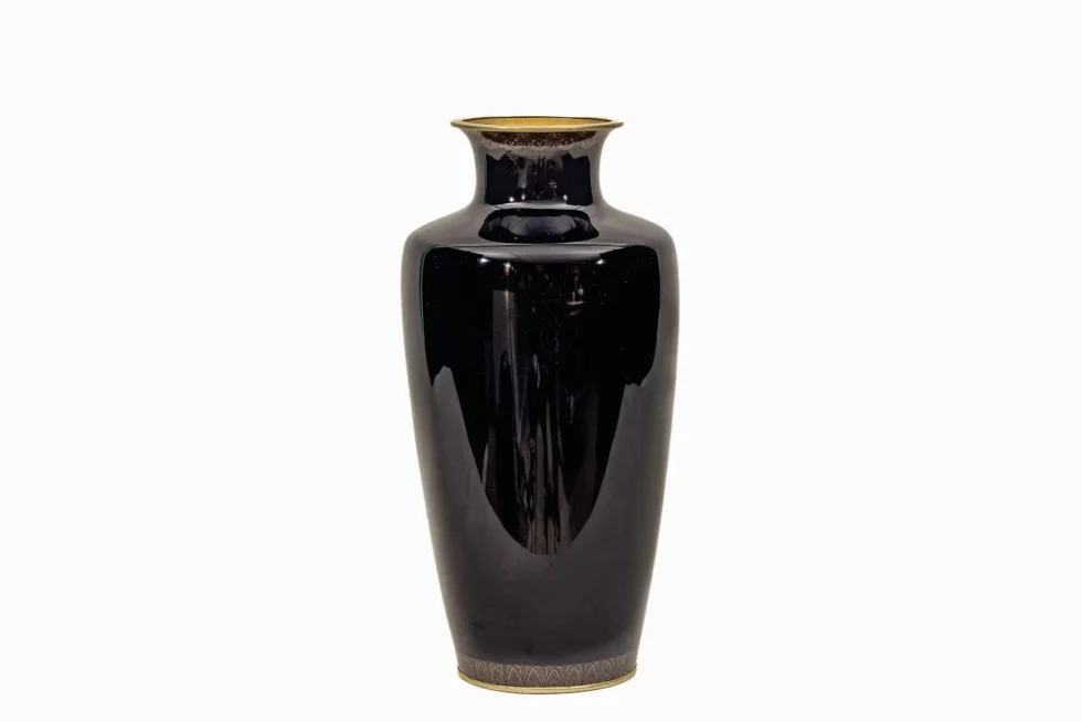 Exceptional Japanese Cloisonné Enamel Vase Attributed to Hayashi Kodenji - Image 3
