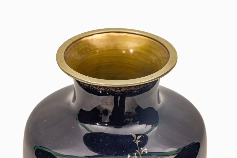 Exceptional Japanese Cloisonné Enamel Vase Attributed to Hayashi Kodenji - Image 10