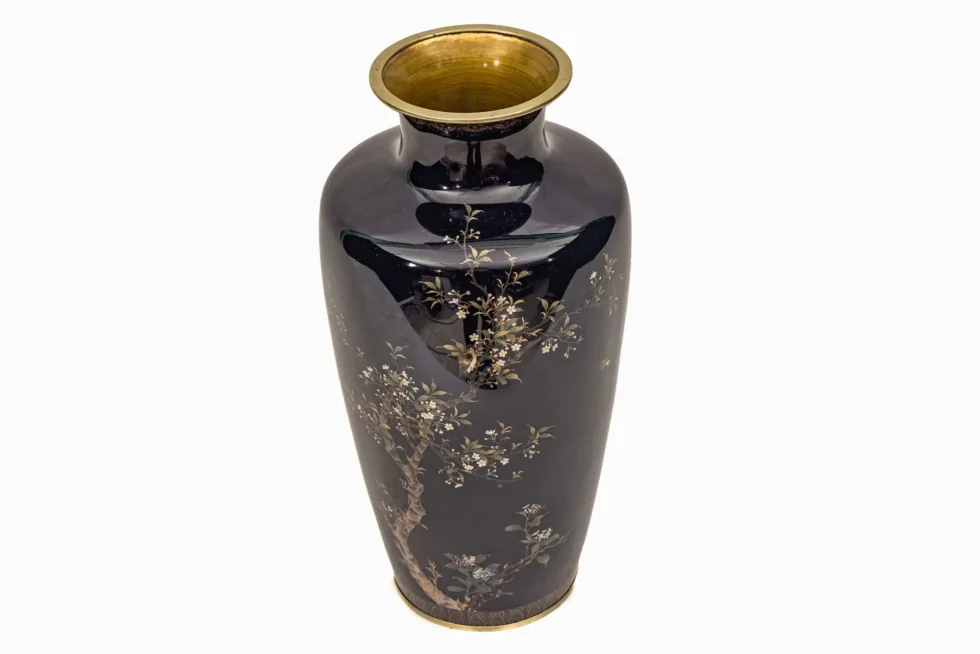 Exceptional Japanese Cloisonné Enamel Vase Attributed to Hayashi Kodenji - Image 11
