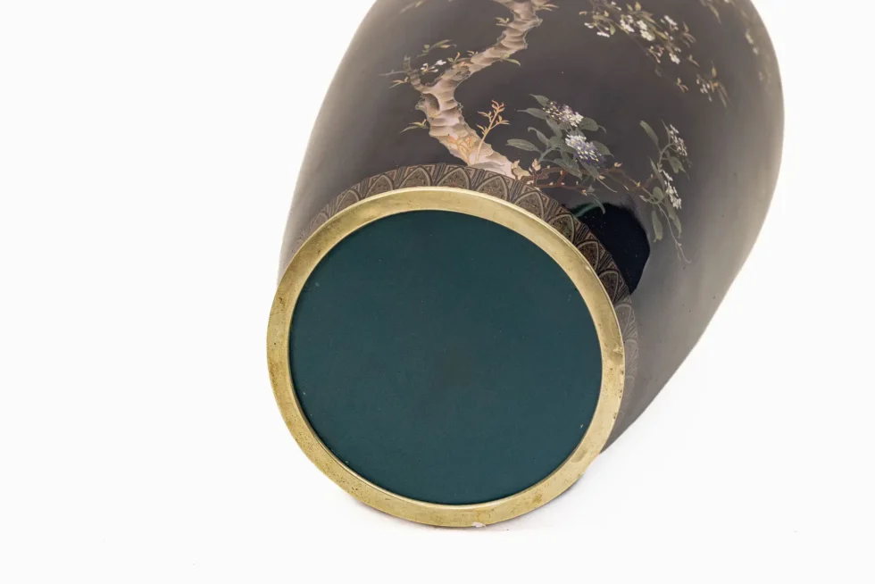 Exceptional Japanese Cloisonné Enamel Vase Attributed to Hayashi Kodenji - Image 12