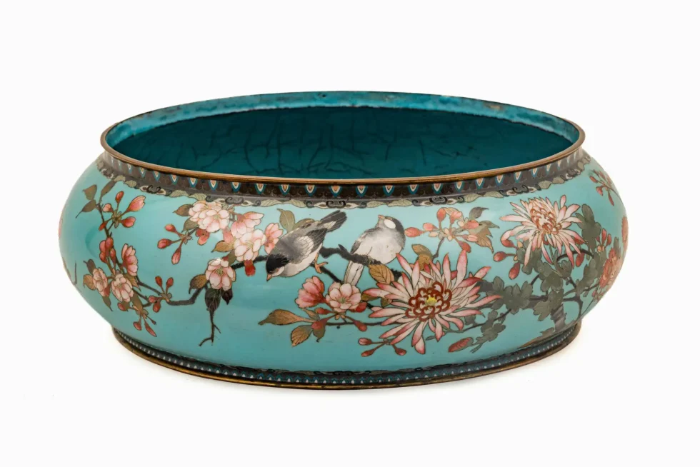 Exceptional Large Japanese Cloisonné Enamel Planter Attributed to Goto Seizaburo - Image 4