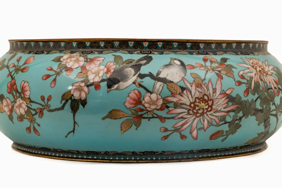 Exceptional Large Japanese Cloisonné Enamel Planter Attributed to Goto Seizaburo - Image 5