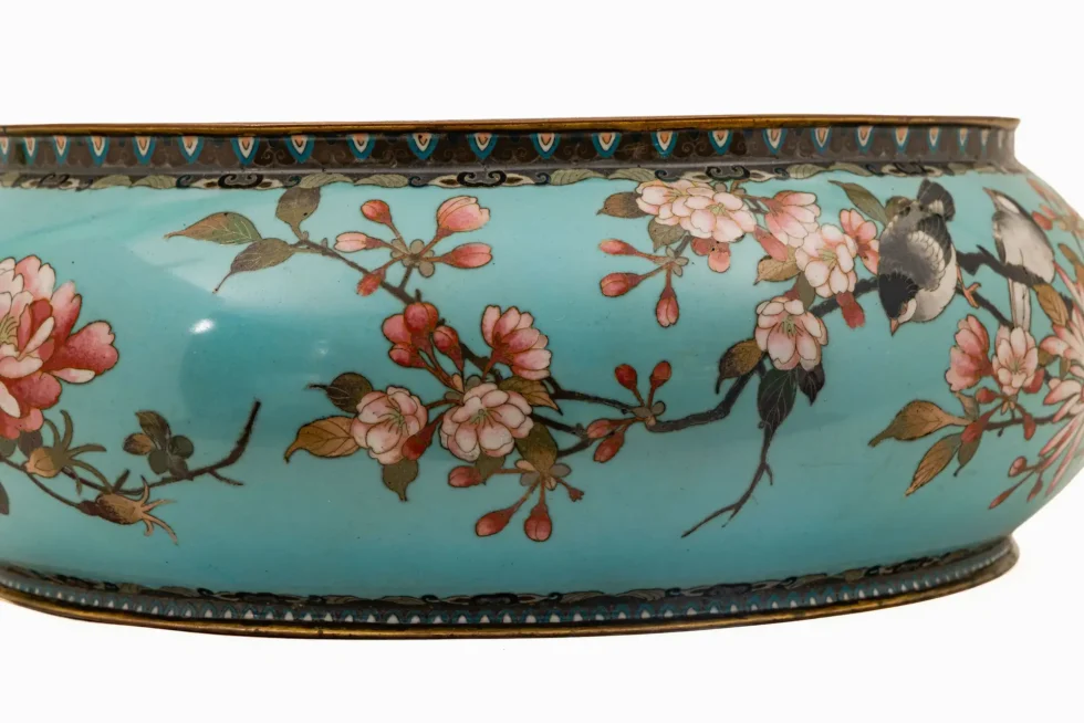 Exceptional Large Japanese Cloisonné Enamel Planter Attributed to Goto Seizaburo - Image 6