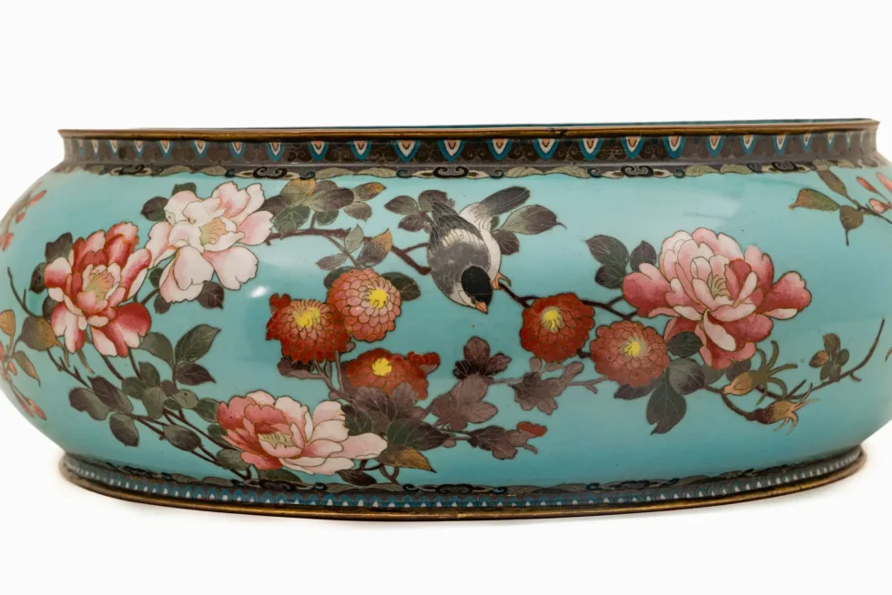 Exceptional Large Japanese Cloisonné Enamel Planter Attributed to Goto Seizaburo - Image 7