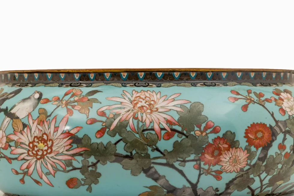 Exceptional Large Japanese Cloisonné Enamel Planter Attributed to Goto Seizaburo - Image 11