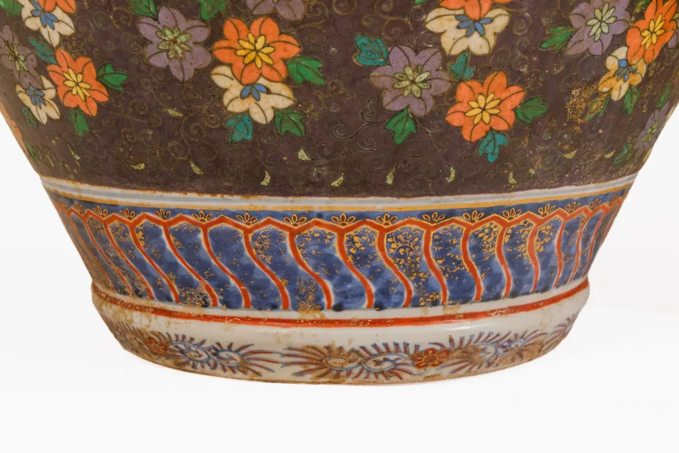 Monumental Pair of Japanese Cloisonné Porcelain Jars, Takeuchi Chubei, Meiji - Image 8