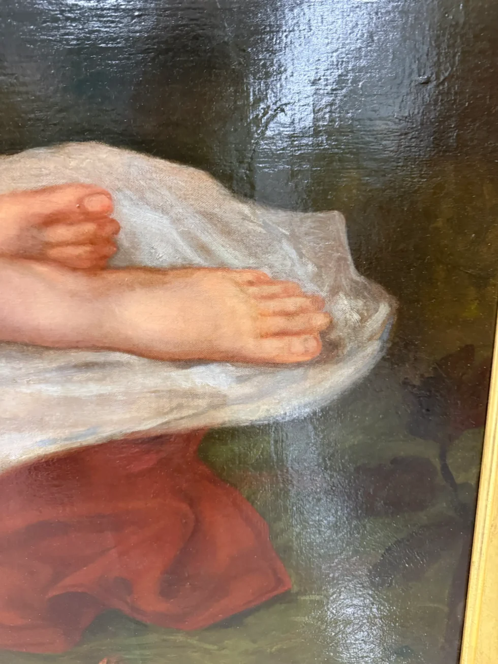 Monumental 19th-Century Ariadne Oil Painting, Attributed to Thomas Sully - Image 8
