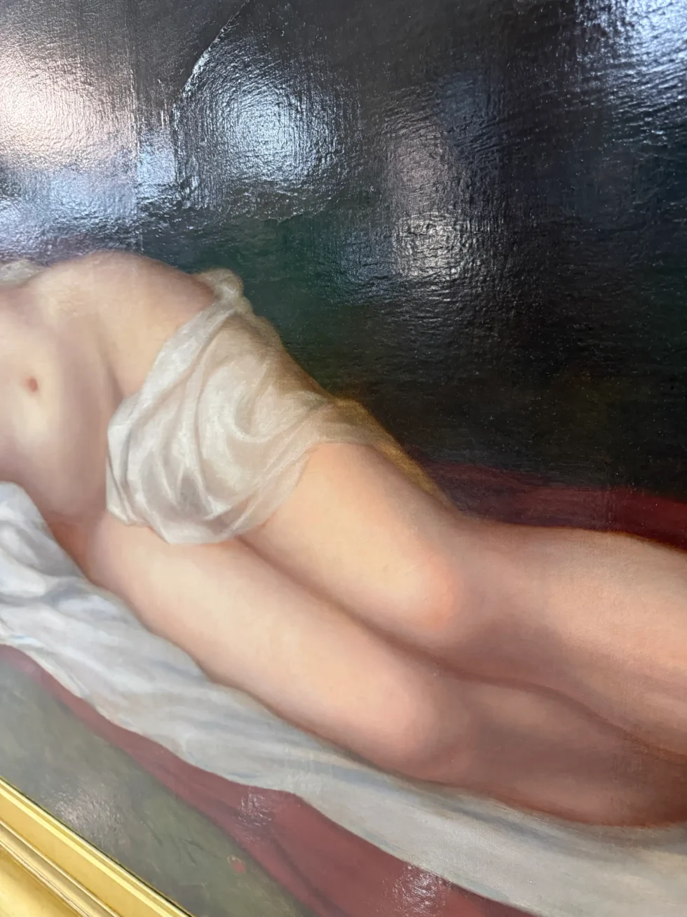 Monumental 19th-Century Ariadne Oil Painting, Attributed to Thomas Sully - Image 9