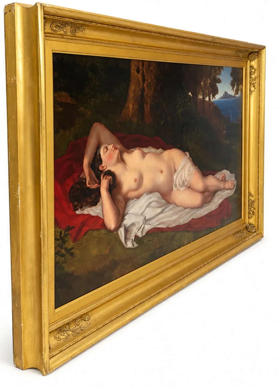Monumental 19th-Century Ariadne Oil Painting, Attributed to Thomas Sully - Image 3