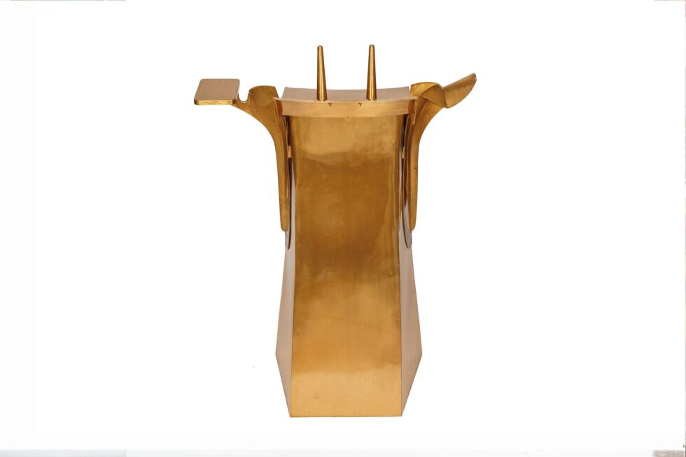 Kurt J. Matzdorf Monumental Judaica Modernist Brass Torah Stand, New York c 1970 - Image 15
