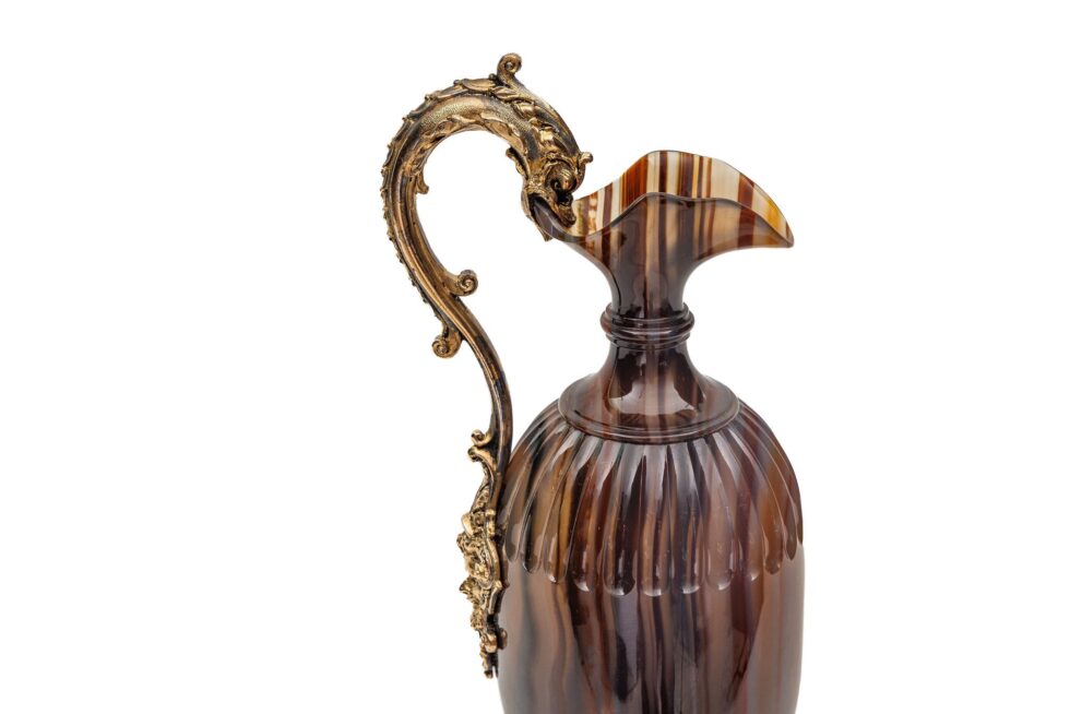 Exceptional 19th Century Silver-Gilt Mounted Banded Agate Ewer Museum Provenance - Image 12