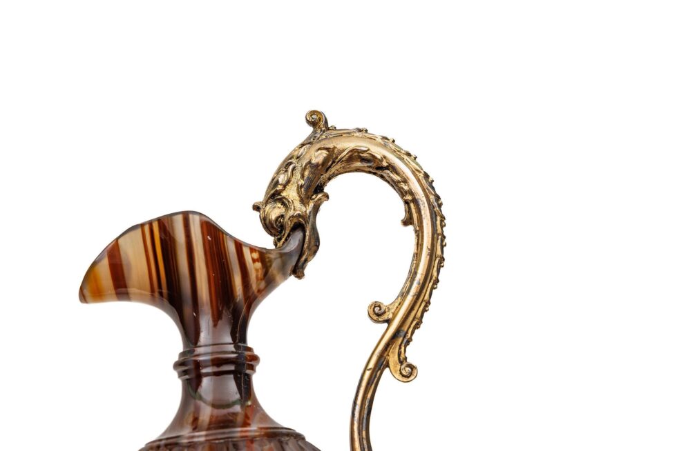 Exceptional 19th Century Silver-Gilt Mounted Banded Agate Ewer Museum Provenance - Image 14