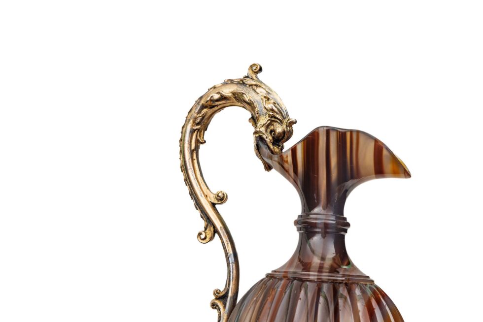 Exceptional 19th Century Silver-Gilt Mounted Banded Agate Ewer Museum Provenance - Image 16