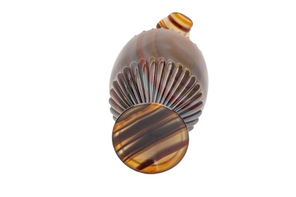 Exceptional 19th Century Silver-Gilt Mounted Banded Agate Ewer Museum Provenance - Image 17