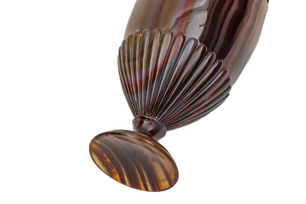 Exceptional 19th Century Silver-Gilt Mounted Banded Agate Ewer Museum Provenance - Image 22