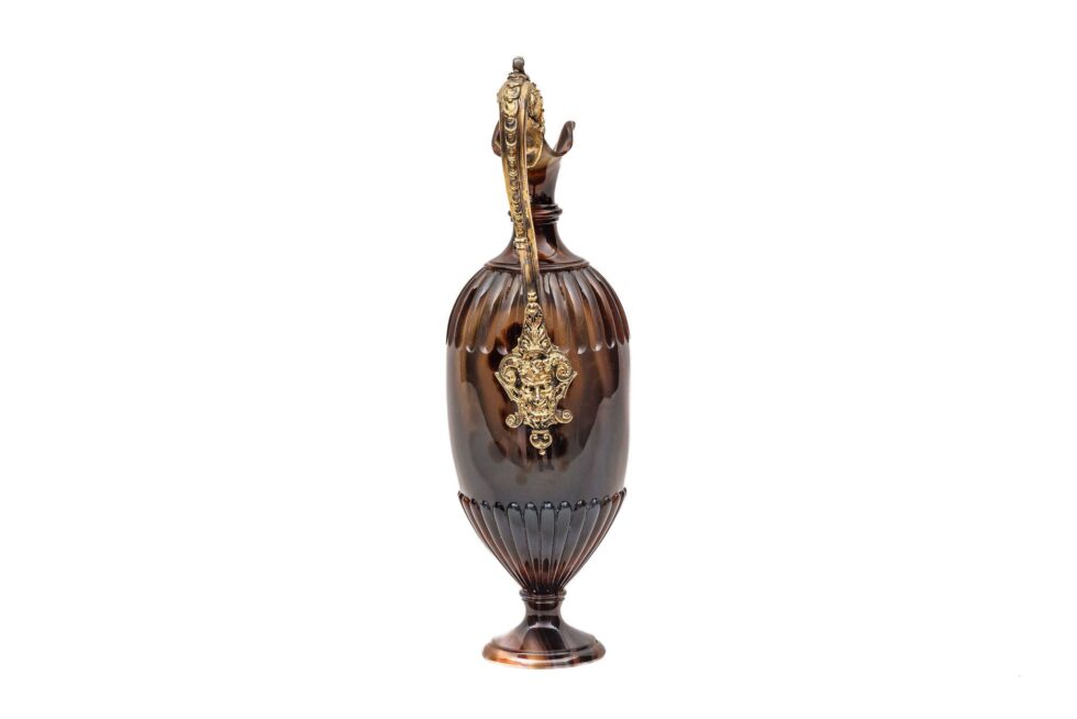 Exceptional 19th Century Silver-Gilt Mounted Banded Agate Ewer Museum Provenance - Image 4
