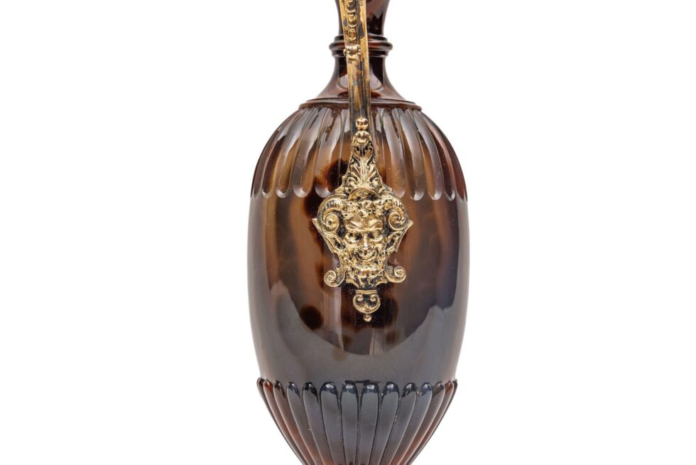Exceptional 19th Century Silver-Gilt Mounted Banded Agate Ewer Museum Provenance - Image 9